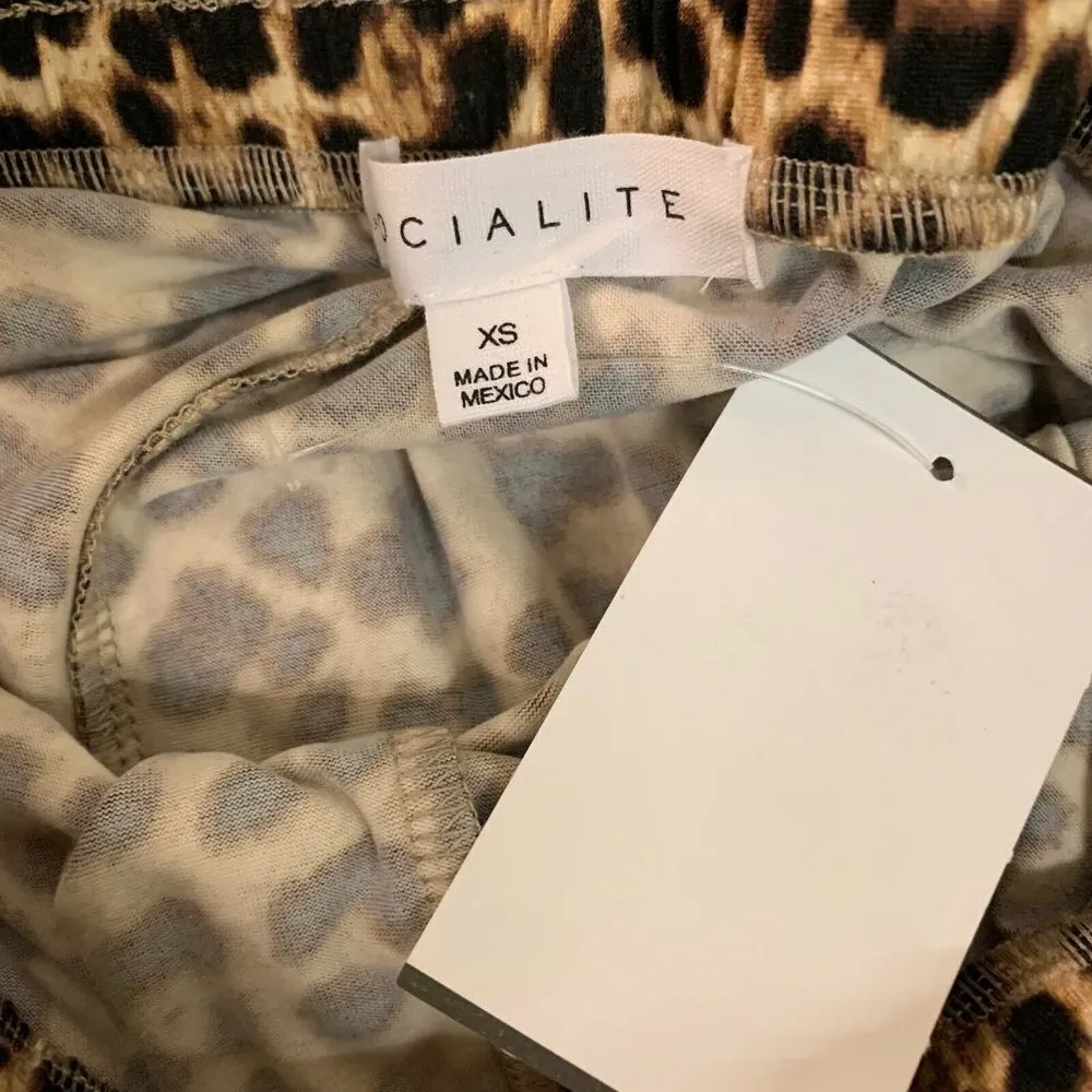 Socialite Womens Multicolor Animal Print Pull On Jogger Lounge Pants - Image 4