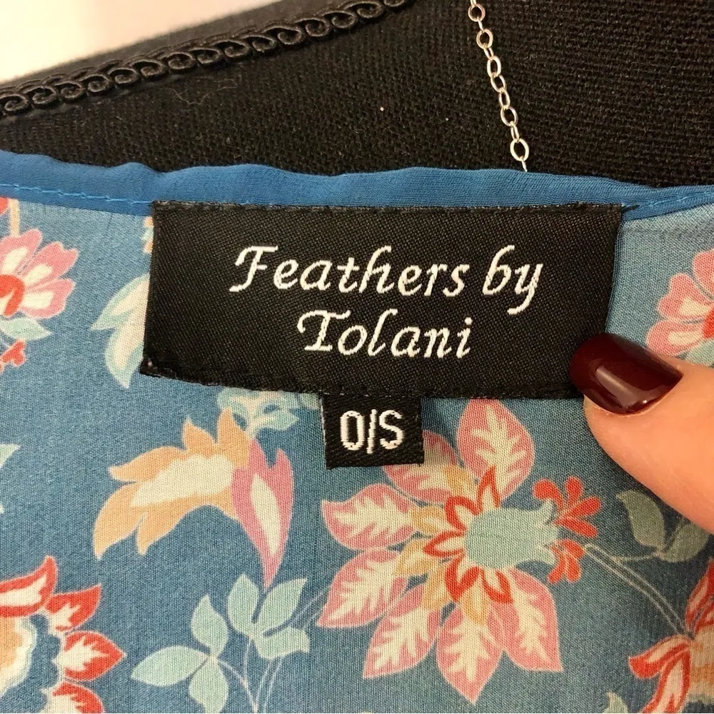 Anthropologie Rapti Kimono by Tolani Pink/Blue One Size Fits Most - Image 13