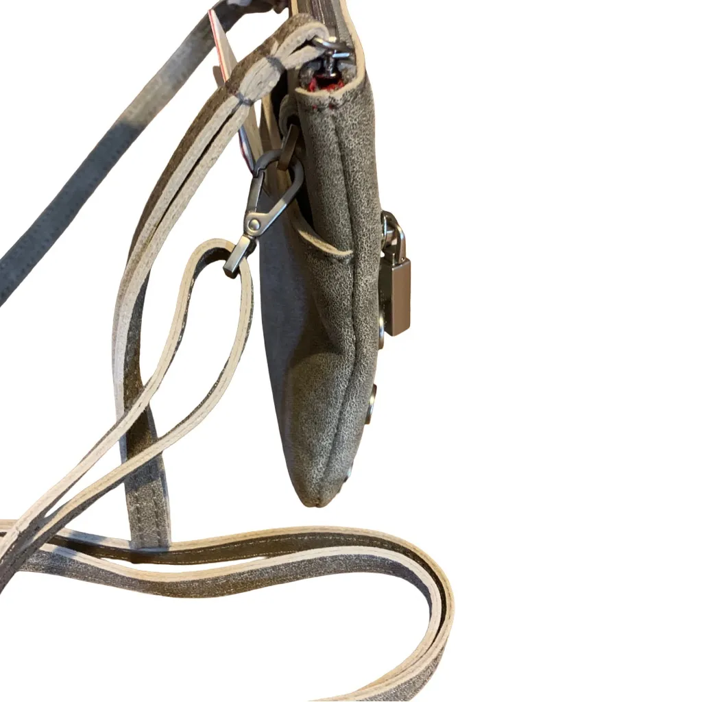 HAMMIT "NASH" DISTRESSED LEATHER PEWTER CROSSBODY/WRISTLET NWT - Image 11