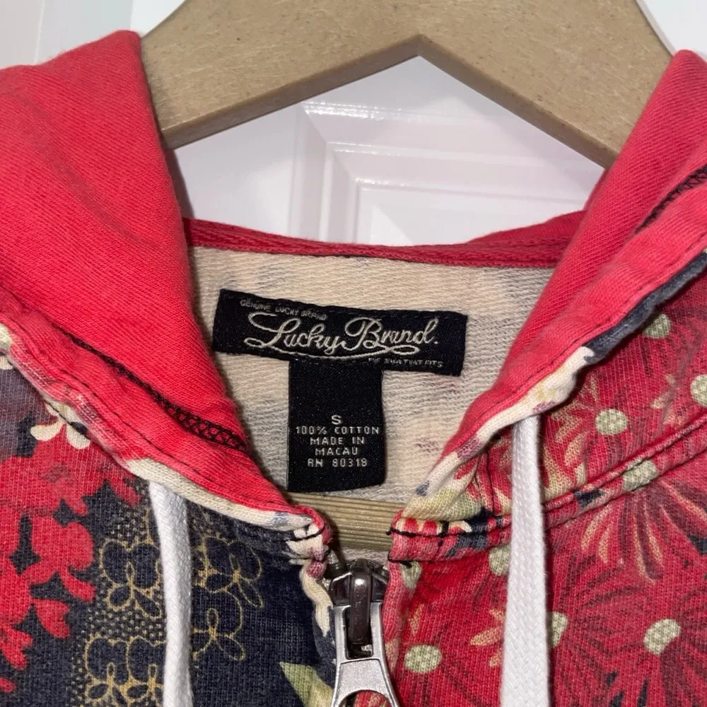 Y2K Lucky Brand Asian floral zip up - Image 2