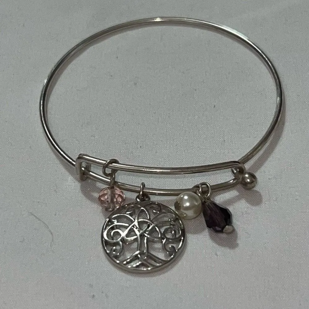 Tree of Life Charm Dangle Bracelet‎ Silver - Image 2