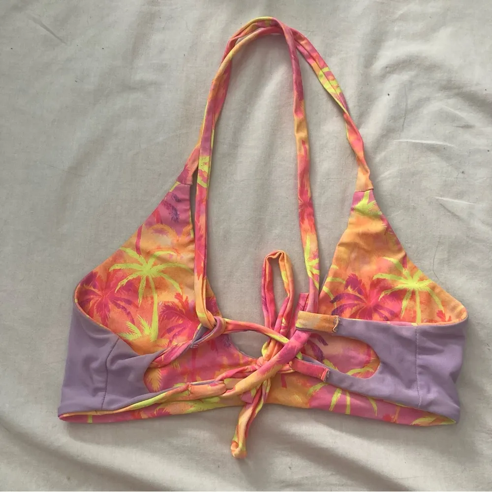 Moana Swimwear Neon Nites Marlin Reversible Swim Top Size Large Multicolor - Image 5