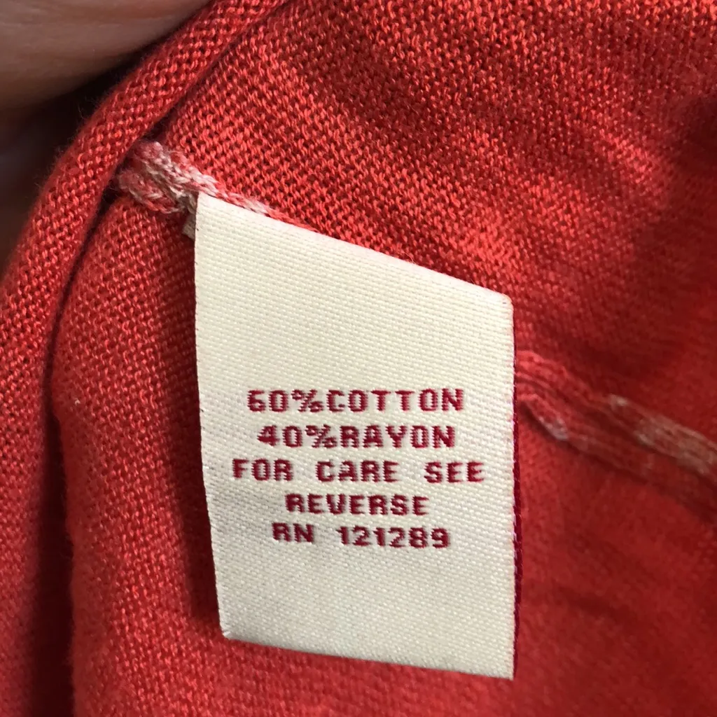 REBA Orange gold swirl lightweight sweater top long sleeve women’s‎ size S - Image 5