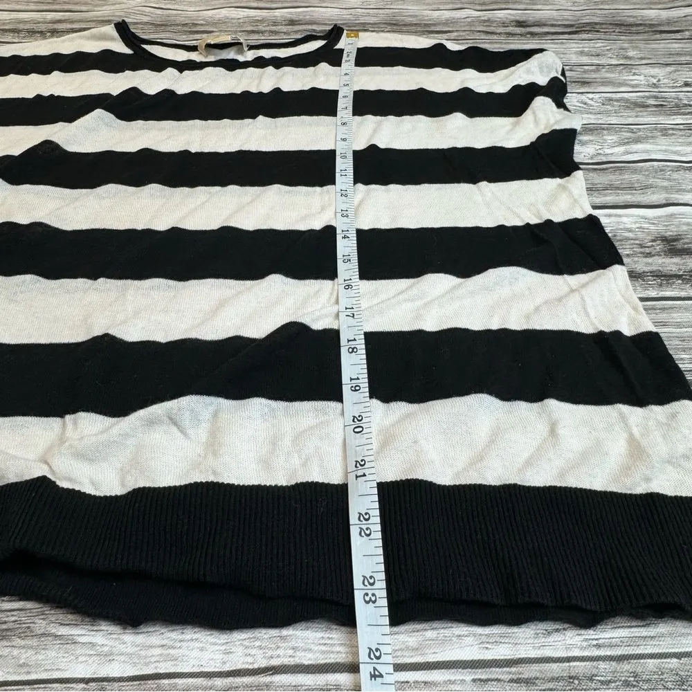 Michael Michael Kors MK Women's Sweater Shirt White Black XS Extra Small Dolman - Image 11