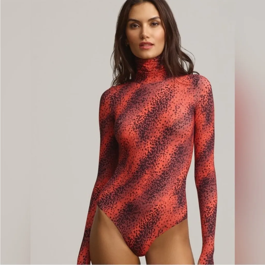 NWT Commando Animal Print Bodysuit Red clsc XS - Image 3