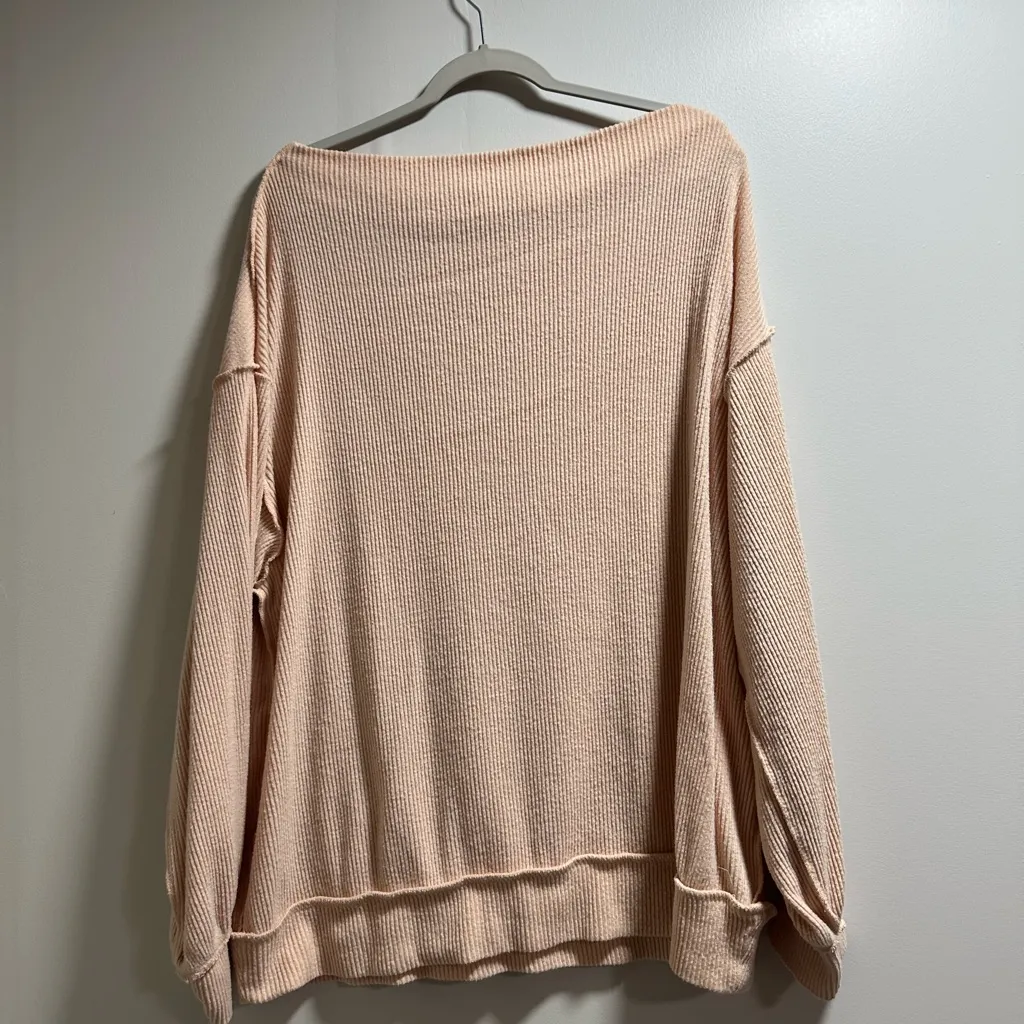 We The Free Peach Off-the-Shoulder Sweater - Image 5