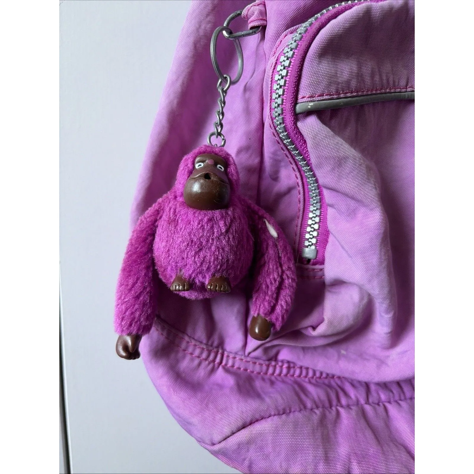 KIPLING Hot Pink Lightweight Woman's Backpack One size Pre-Loved - Image 2