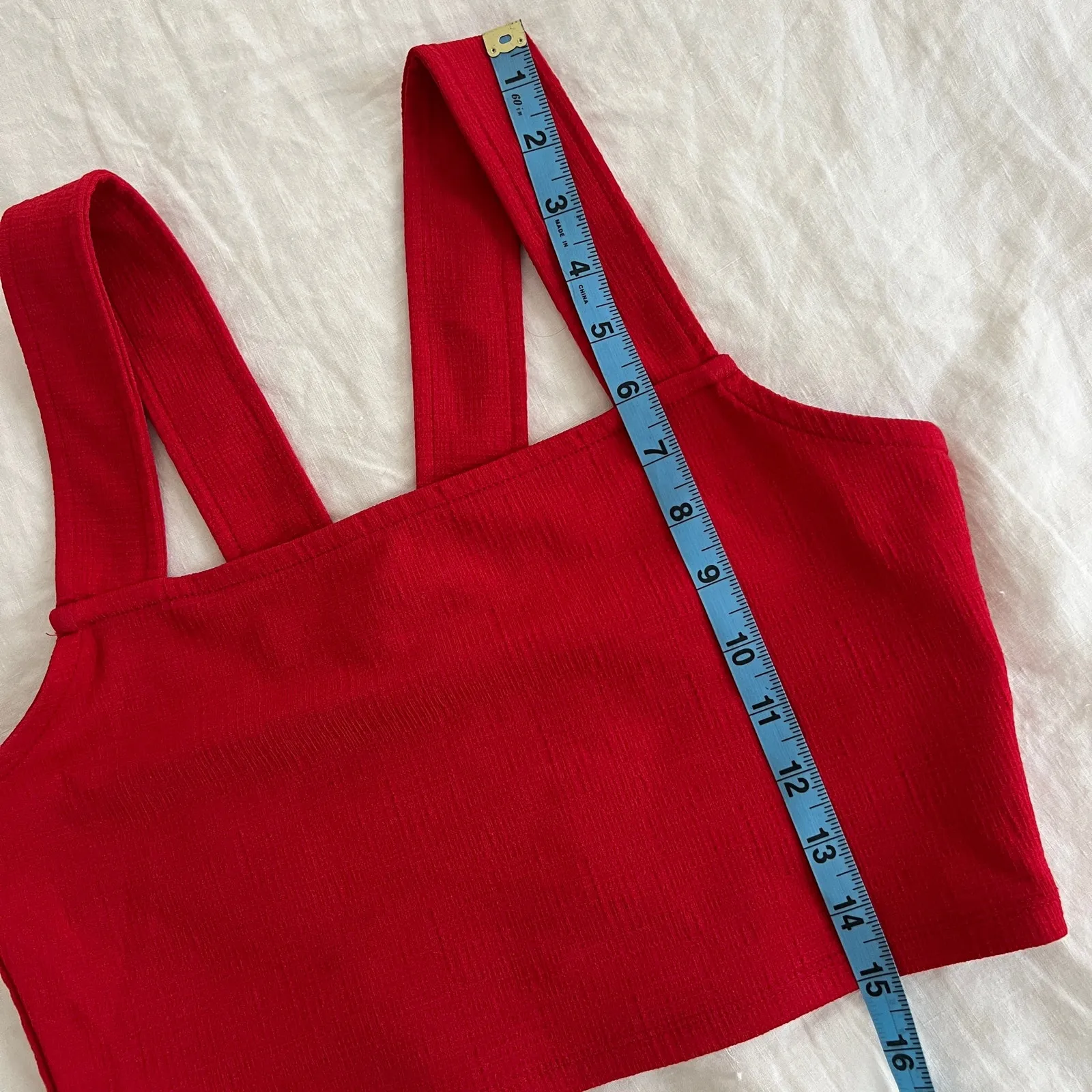 Roxy  Women’s Red Crop Tank Top Size L - Image 10