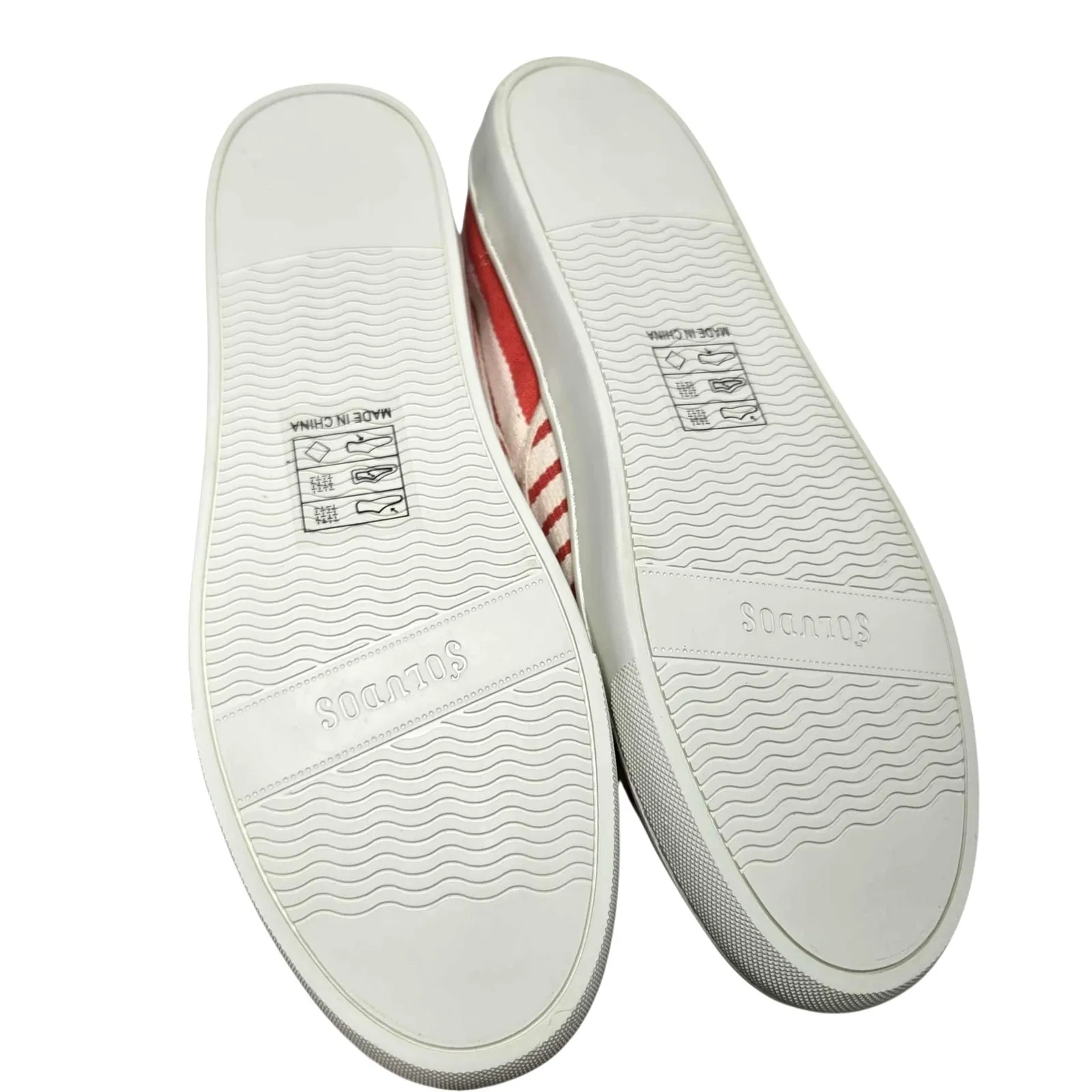 Soludos Woven Lace-Up Marin Stripe Sneaker Size 9 NIB Poppy Red - Image 4