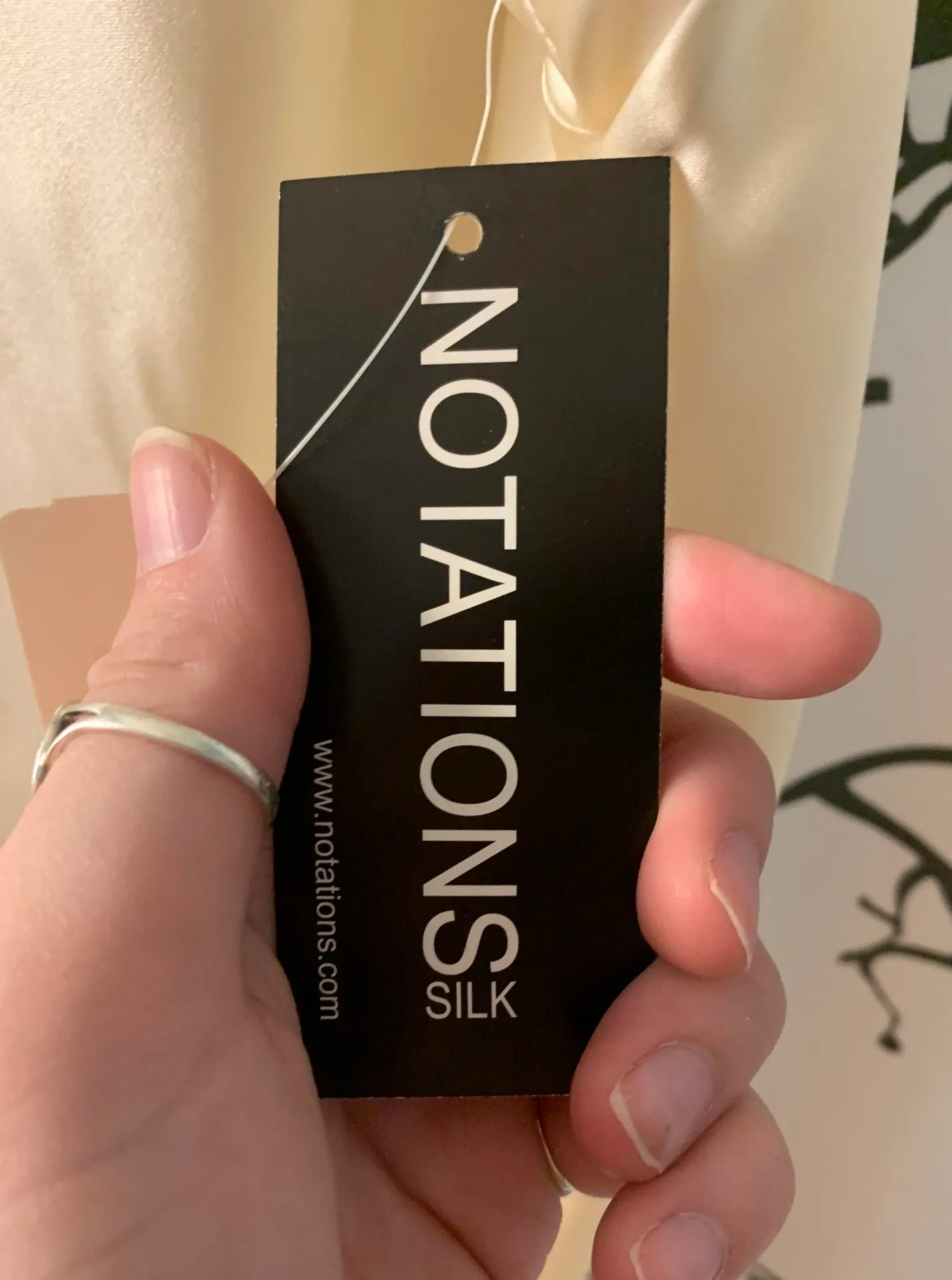 Notations Ivory Silk Tank Top  - Image 8