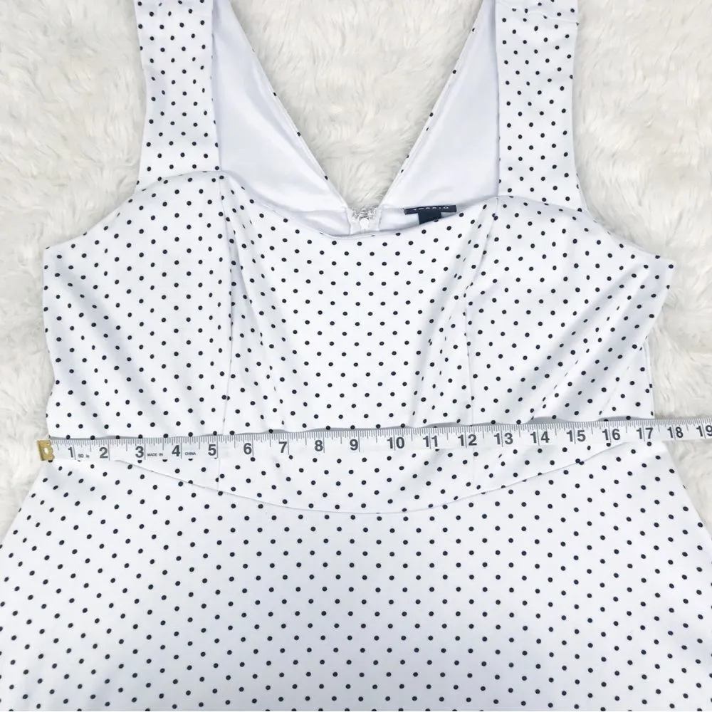 TORRID Retro White Polka Dot Sleeveless Swing‎ Dress Knee Length Knit Size 14 - Image 9