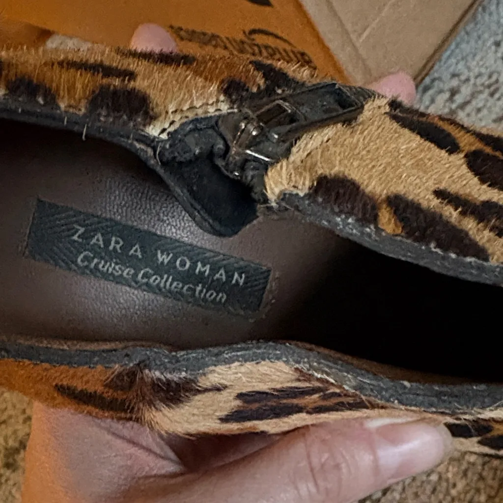 Zara Leopard Print Ankle Booties - Image 4