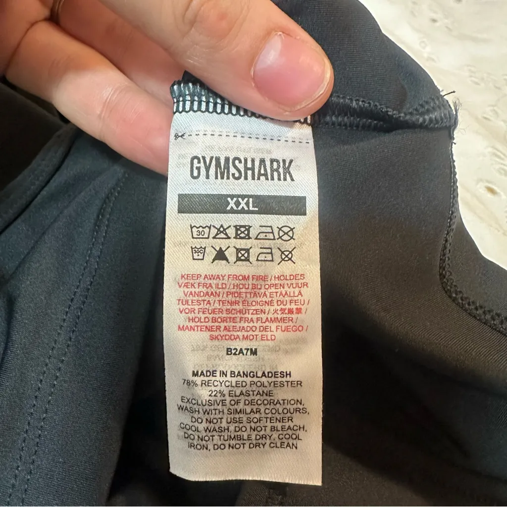 Gymshark Power Open Back Cropped Workout Tank Black XXL NWOT - Image 4