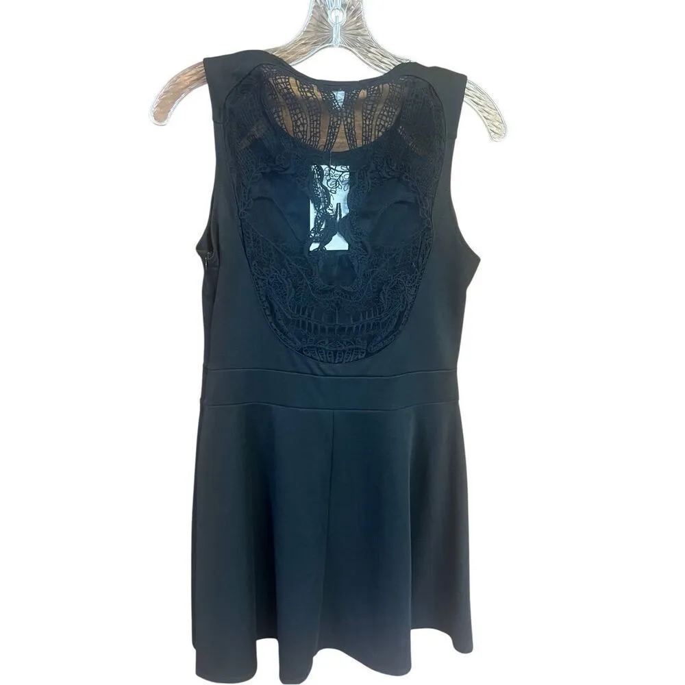 Olsenboye Knit Sleeveless Black Peek a boo Back Dress Sz 9 NWT - Image 2