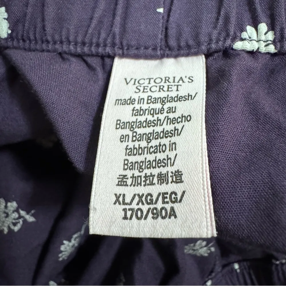 Victoria’s Secret Valiant Ditzy Dots Floral Eggplant Purple Boxer Shorts XL - Image 8