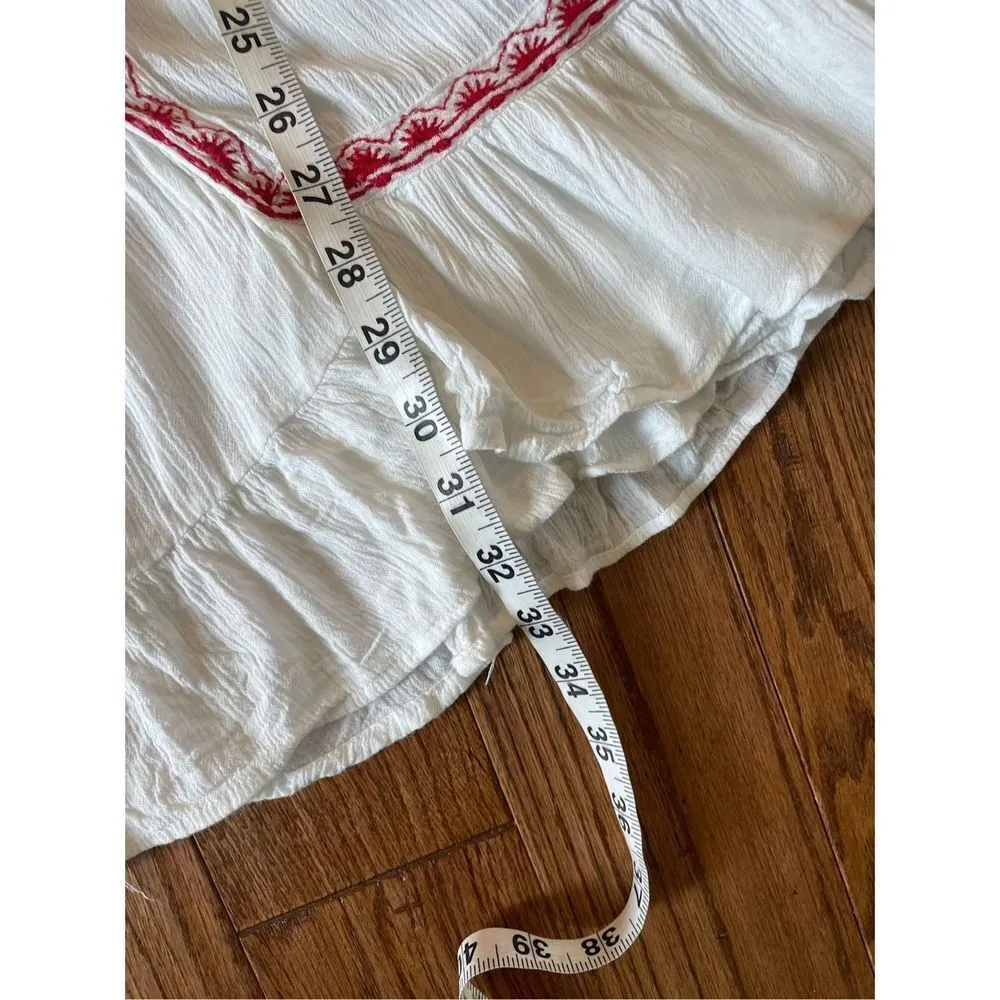 Muche muchette white gauze embroidered swing dress Size M - Image 8