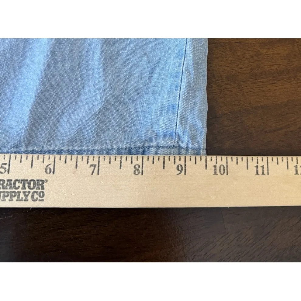 J‎ Jill Denim Womens Size 12 Chambray Pants Pockets Preppy Beach Travel - Image 7