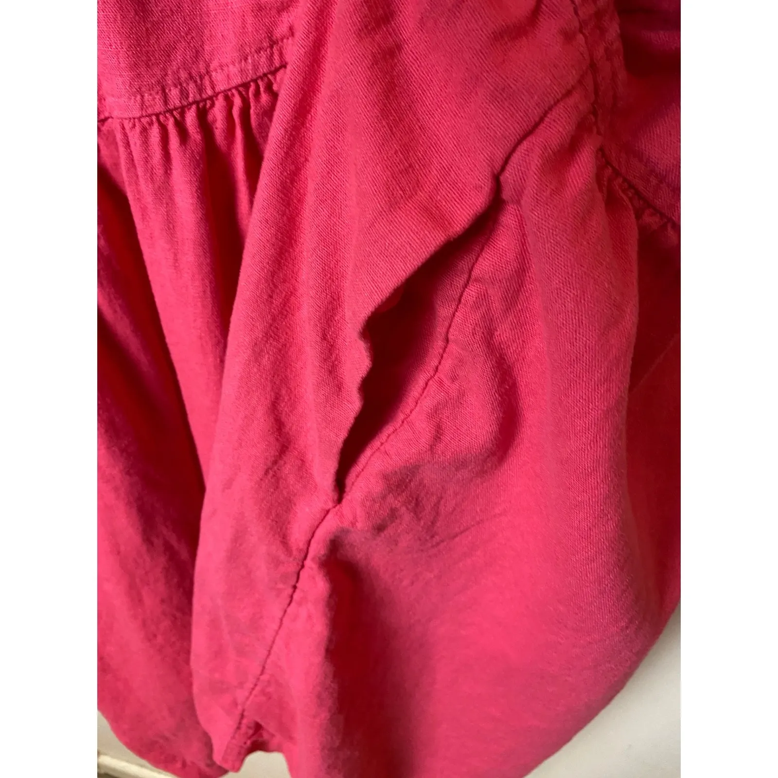 Universal Thread Pink Linen Blend V Neck Babydoll Dress XXL Casual Short Sleeve - Image 4