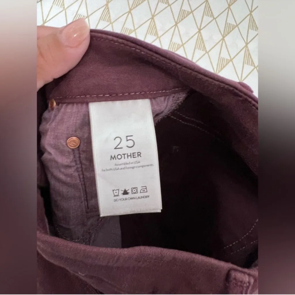 MOTHER NWT High Waisted Looker Ankle Frey 5 Pocket Skinny Jeans Size 25 Red - Image 9