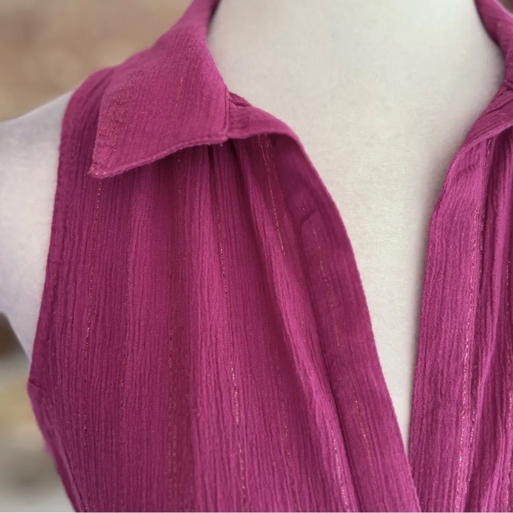 Maeve Anthropologie Batavia Pink Metallic Tunic Top NWT S - Image 6