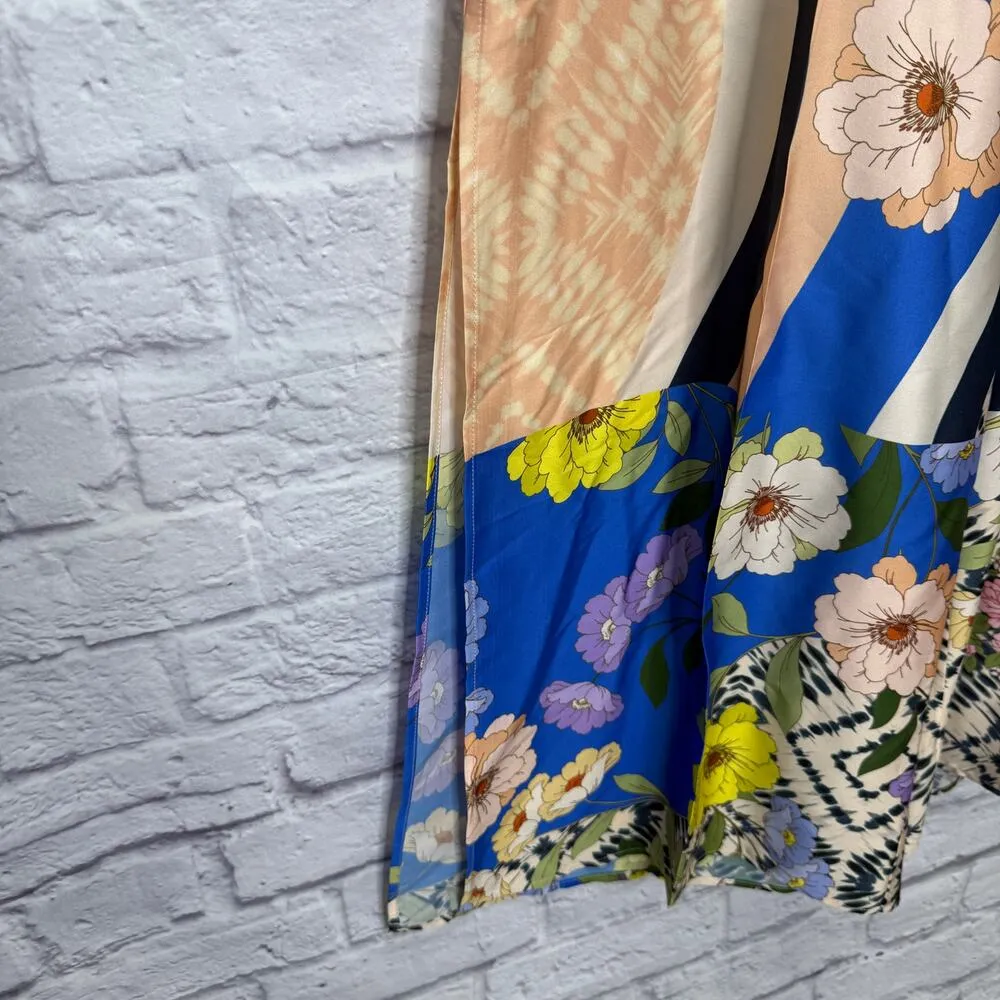 Misa Los Angeles Selena Pants Size L Lucid Dream Floral Side Slit Wide Leg - Image 4