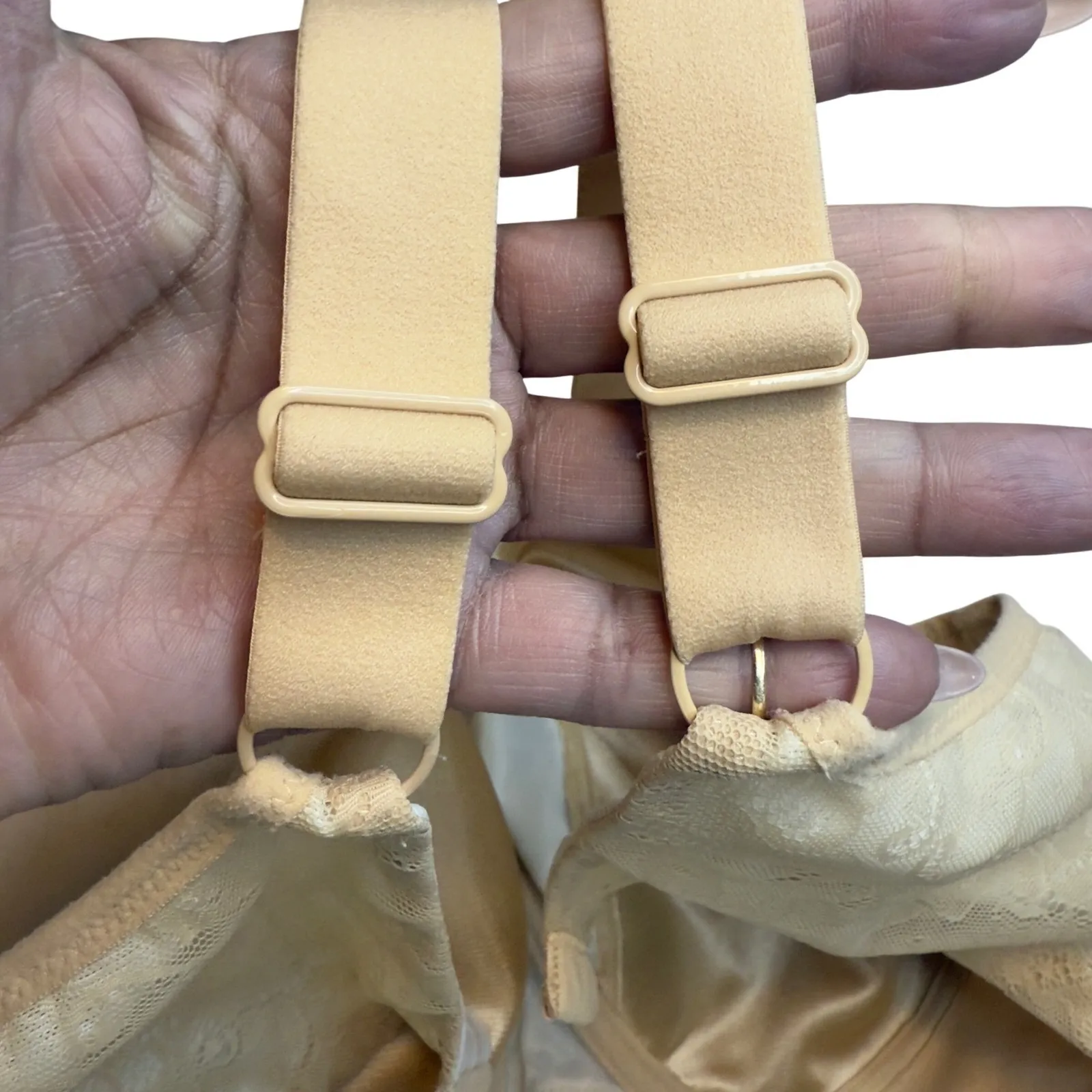 Goddess Yvette Bra GD6750SAD 38I Full Coverage Satin Underwire Adjustable Strap Tan Size undefined - Image 7