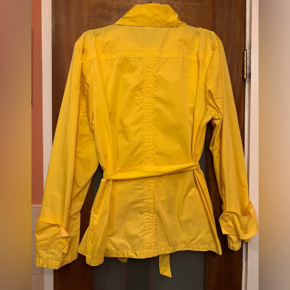 Chico’s Women Yellow Nylon Rainjacket Size 3 - Image 8