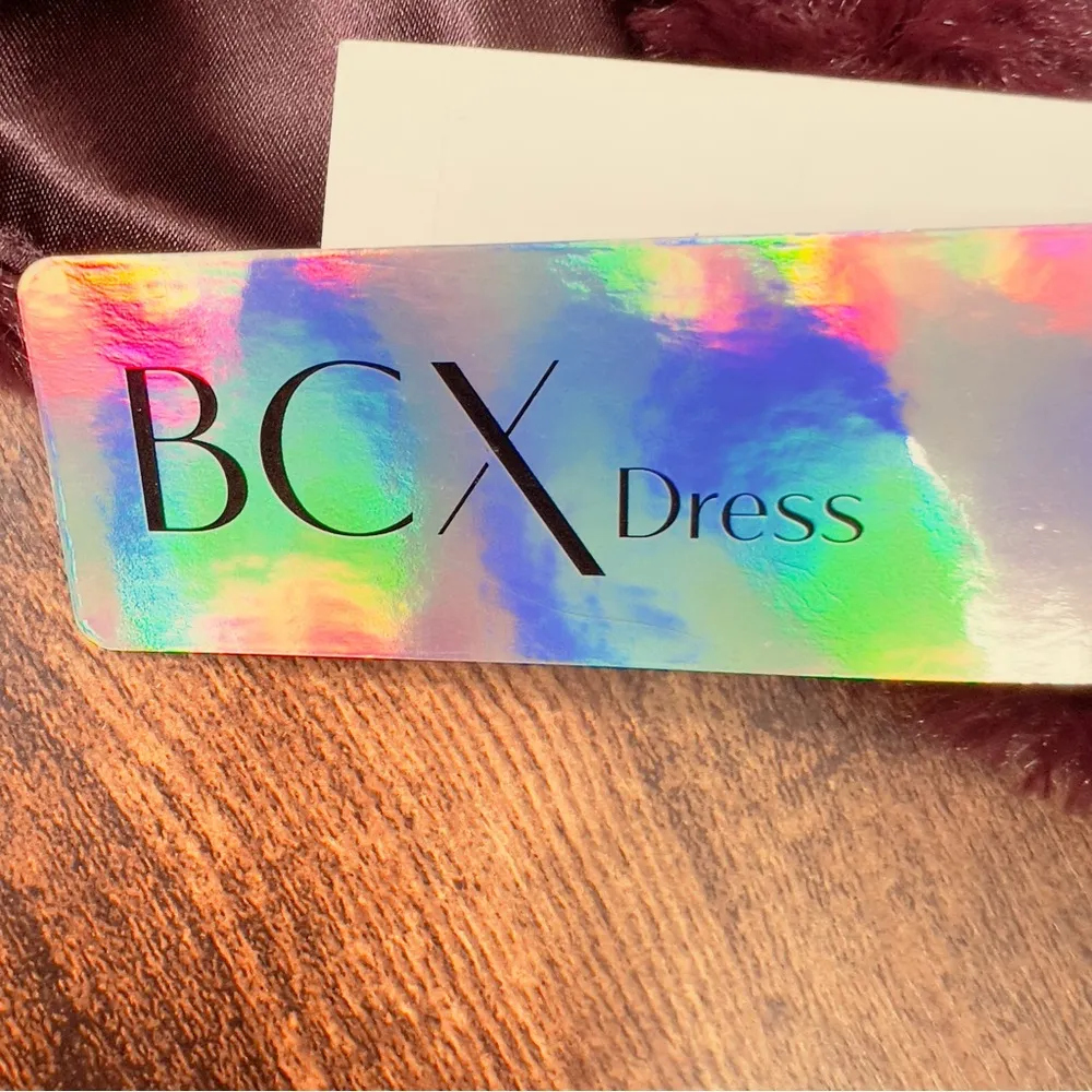 BCX Dress Purple Shade Lined Faux Fur Shrug w/Pendant for Closure Lux So… - Image 11