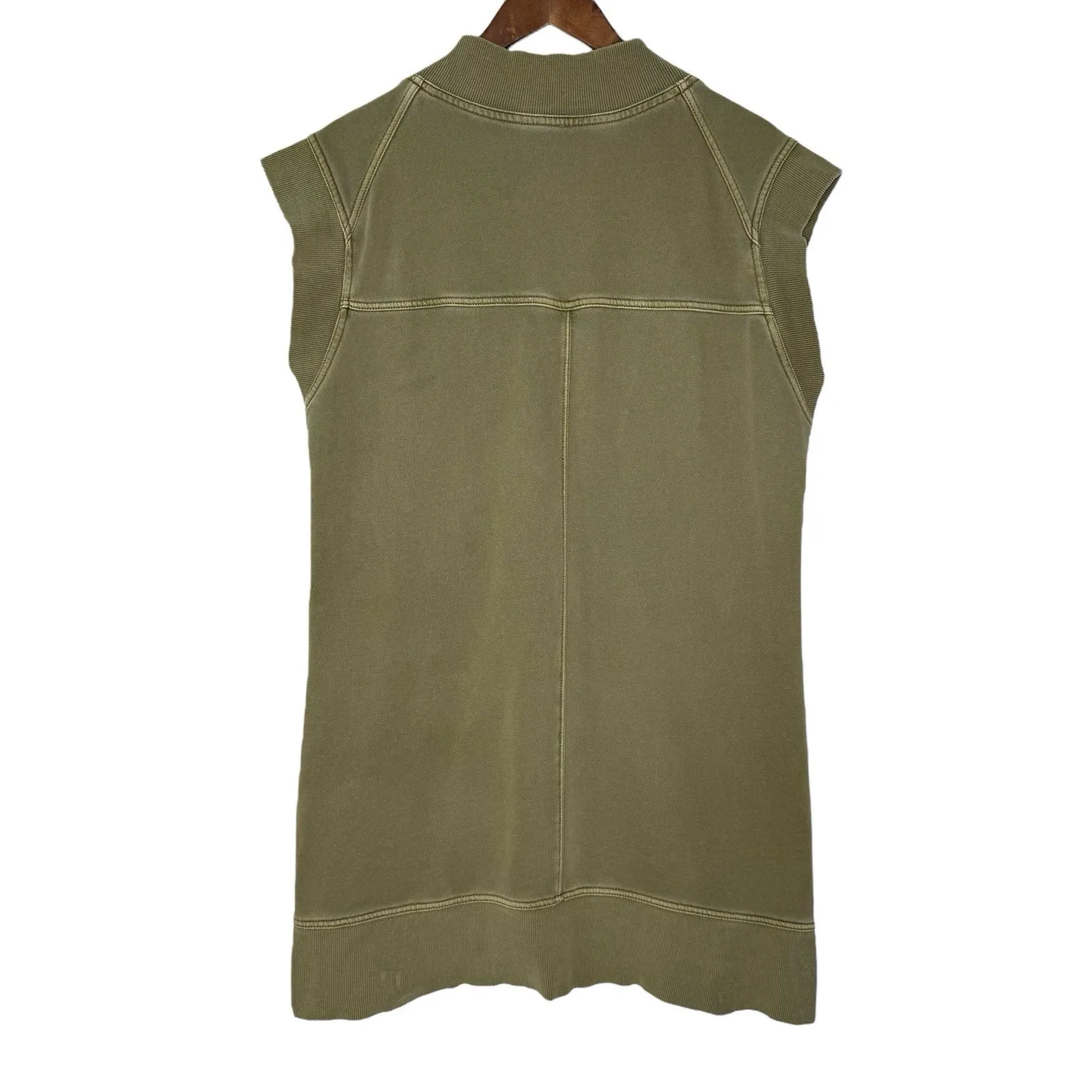 Daily Practice Anthropologie Large Meru Zip‎ Front Mini Dress Women's Olive - Image 5