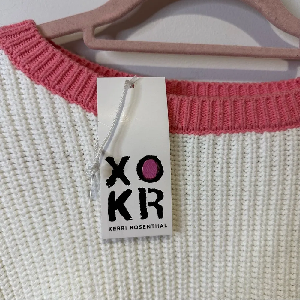 NWT XOKR kerri rosenthal pink heart sweater size extra large - Image 3