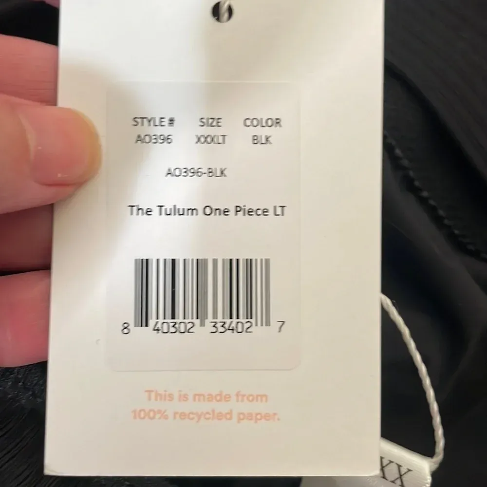 Andie The Tulum Rib One‎ Piece LT Swimsuit Black Plus Size XXXL Tall NWT - Image 6