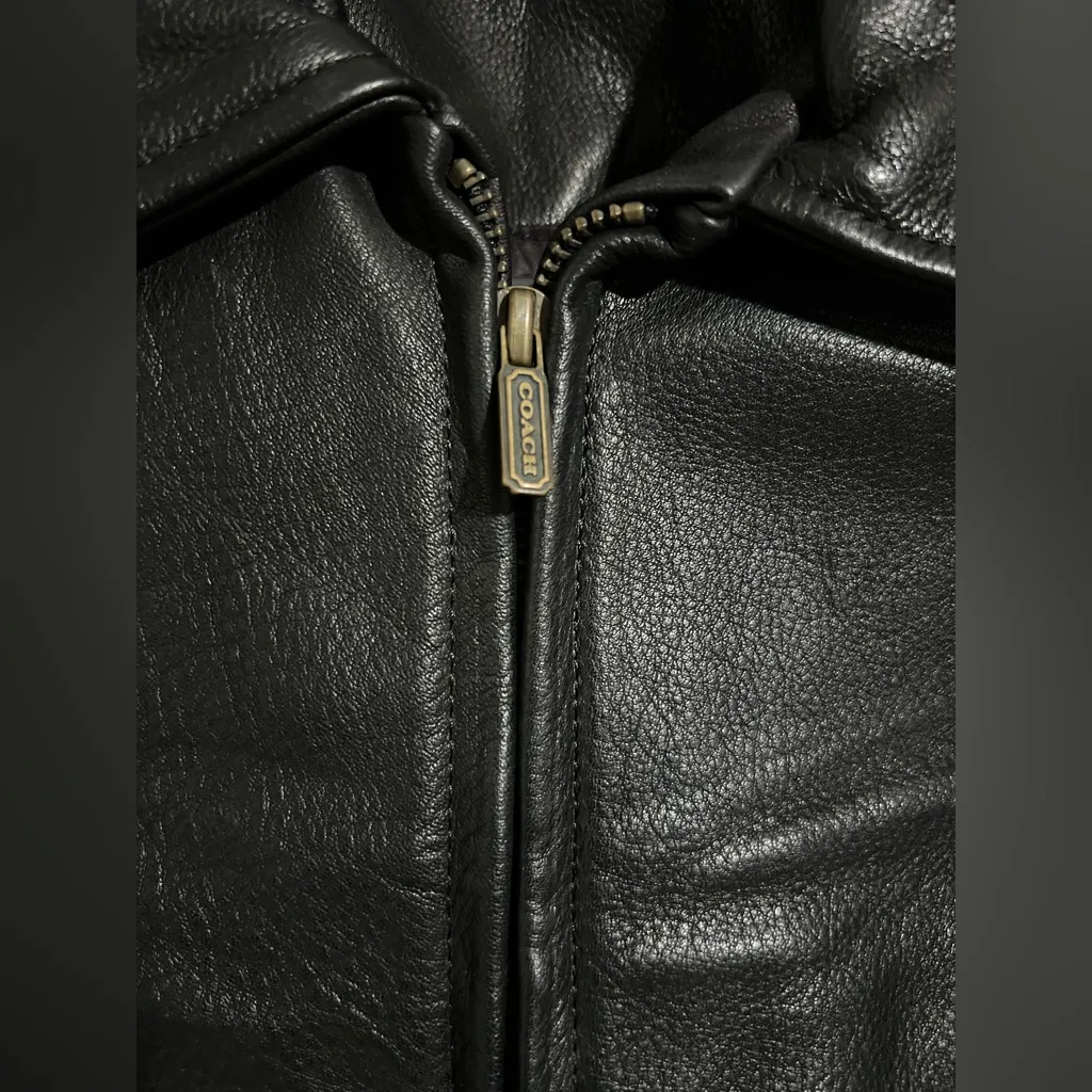 Women’s COACH Black Leather Jacket - Image 9