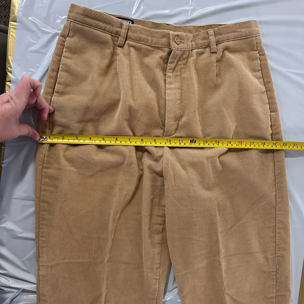 Vintage Lands End corduroy pants Size 12 Petite Tan Women’s 30” Waist 28” - Image 8