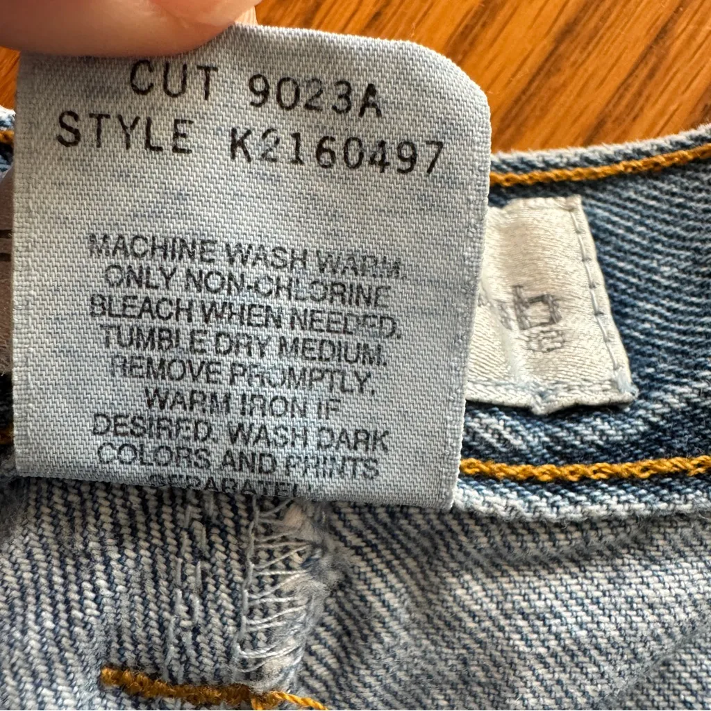 Paris‎ Sports club size 6 vintage Jean shorts bareback Blue - Image 5