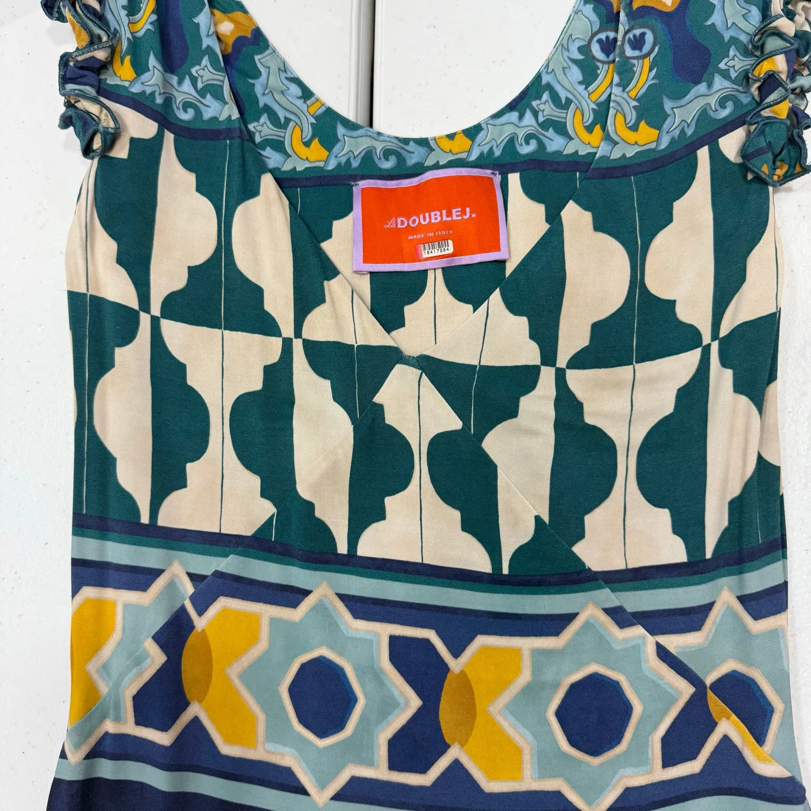 La DoubleJ Pimento maxi sleeveless Dress Medium Green - Image 3