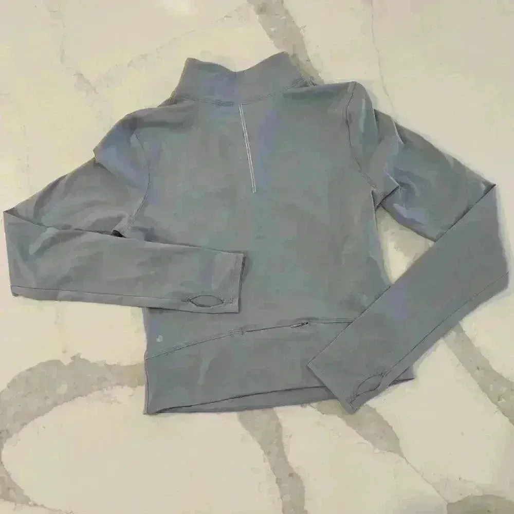 Yogalicious Lux Pullover QuarterZip Crop Activewear LongSleeve Top Womens Medium - Image 5