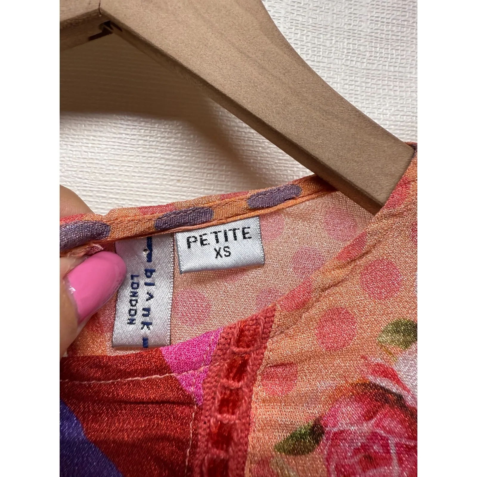 Bl^nk‎ London Anthropologie Miranda Peasant Blouse XSP Floral Boho Artsy Top - Image 6