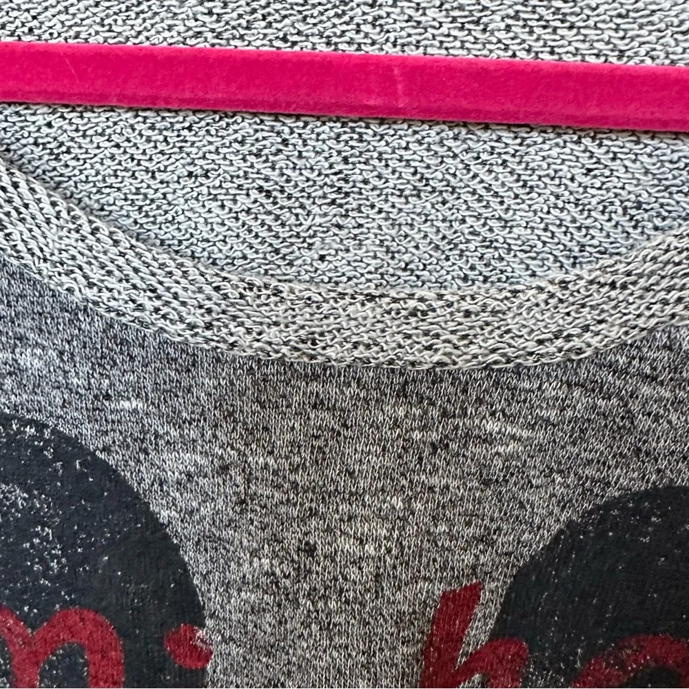 Winking Mickey Mouse grey cropped sweatshirt No size tag - Image 3