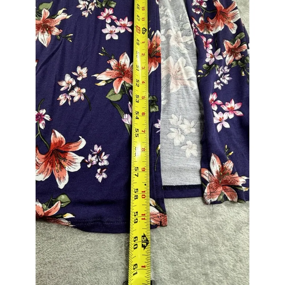 Lascana Floral Maxi Dress Womens 42 Purple Off - Image 10