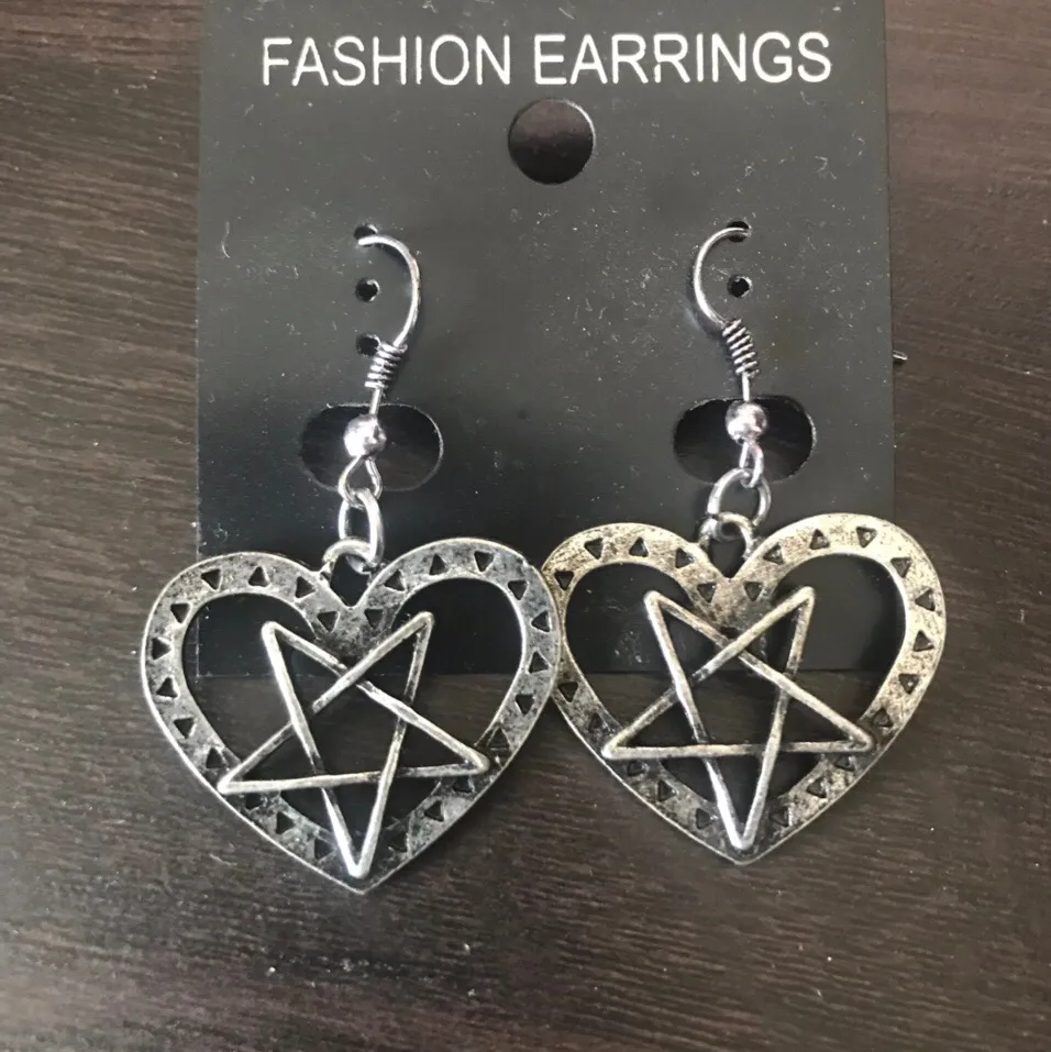 Boutique Punk Heart Earrings  - Image 2