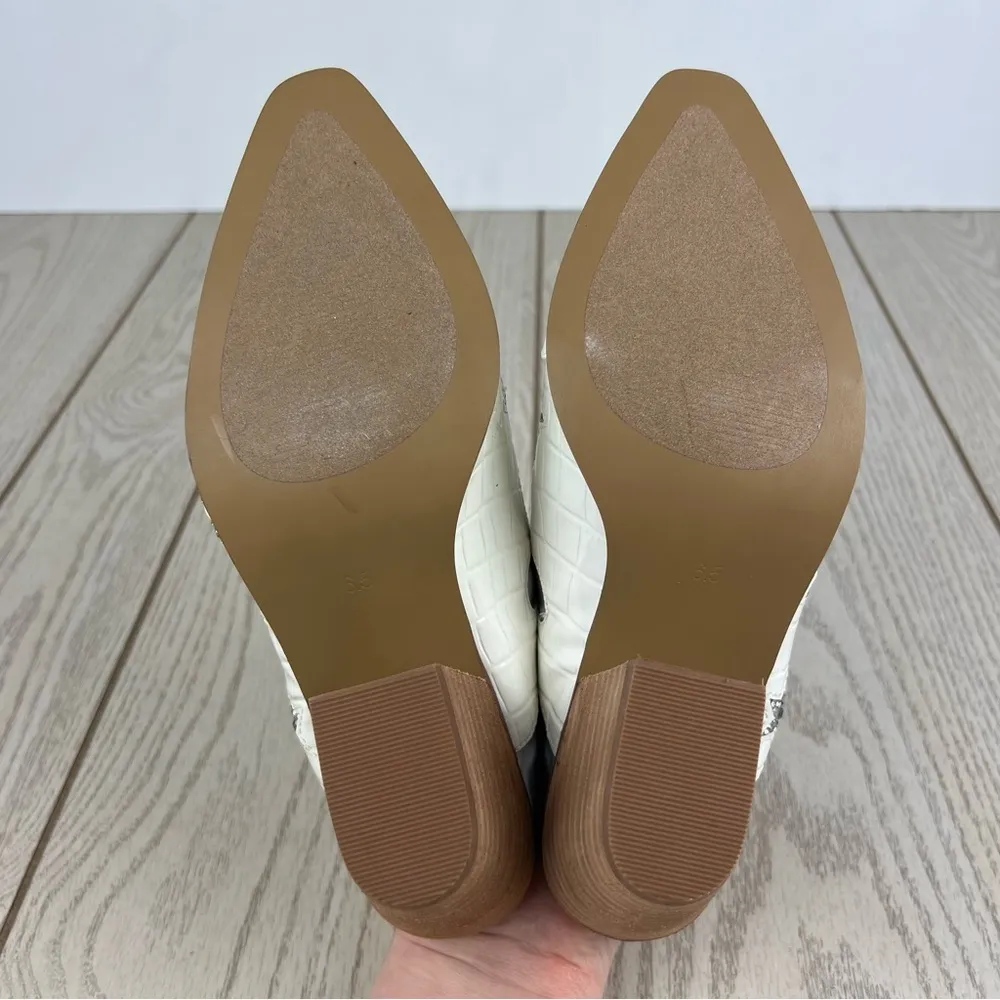 Betsey Johnson Denniss Western Star Slip-on Mules 6.5 White & Silver $99 - Image 10