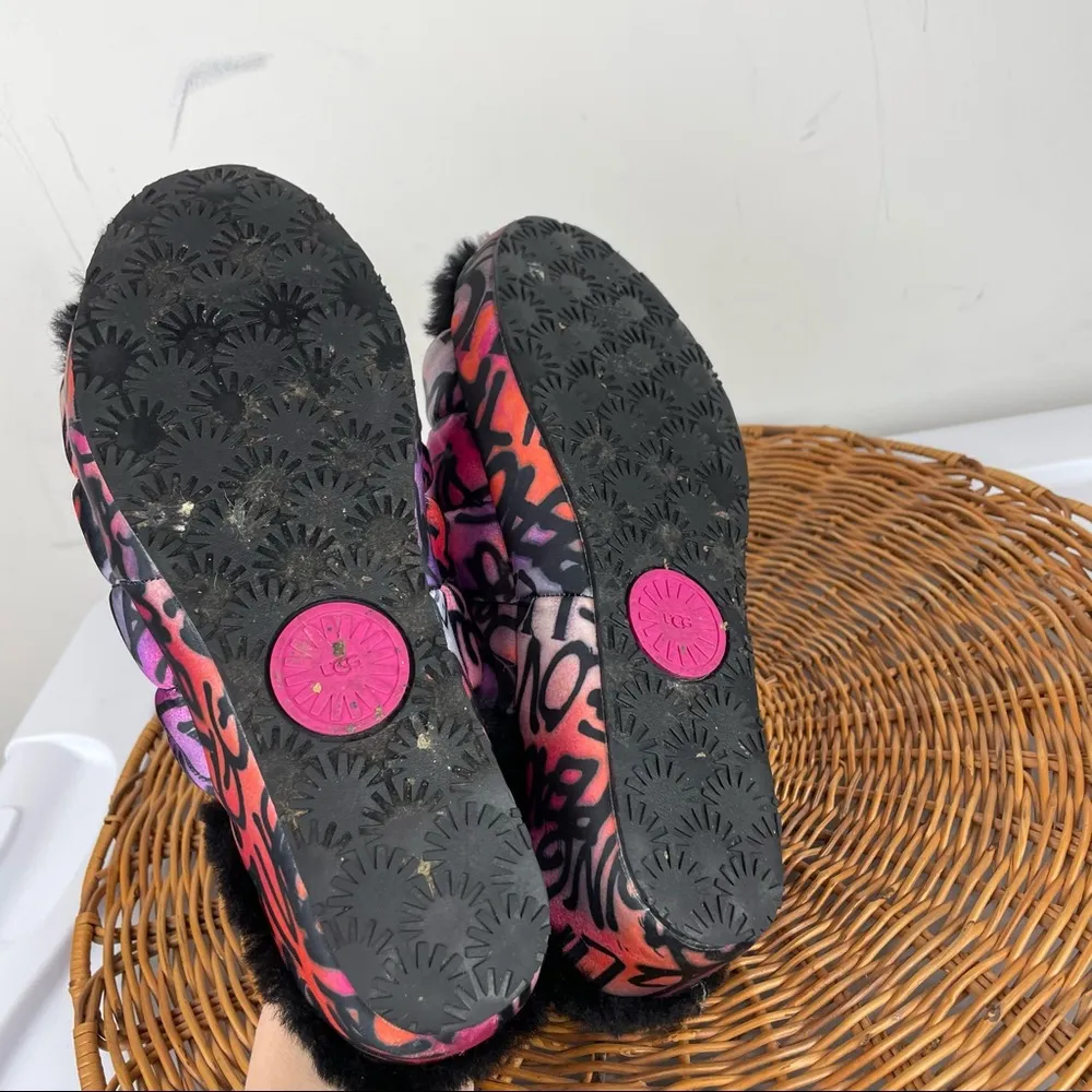 UGG Puff Yeah Pop Graffiti Womens Sandals - Image 14