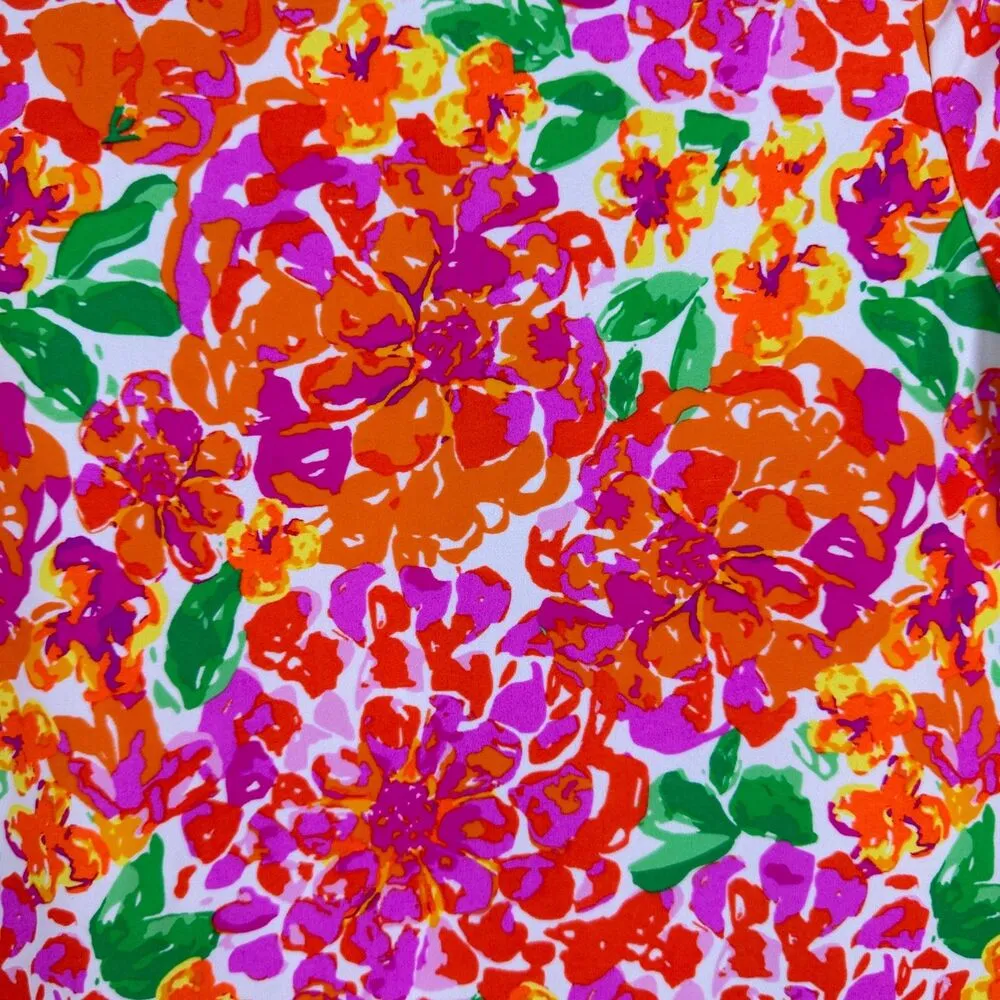 Jude Connally Bright Bold Floral Shift Dress Size XS - Image 4