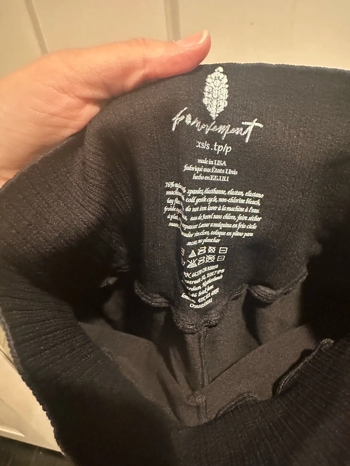 NWOT FREE PEOPLE MOVEMENT HIGH-RISE 7/8 LENGTH GOOD KARMA LEGGINGS SOLID BlACK - Image 6