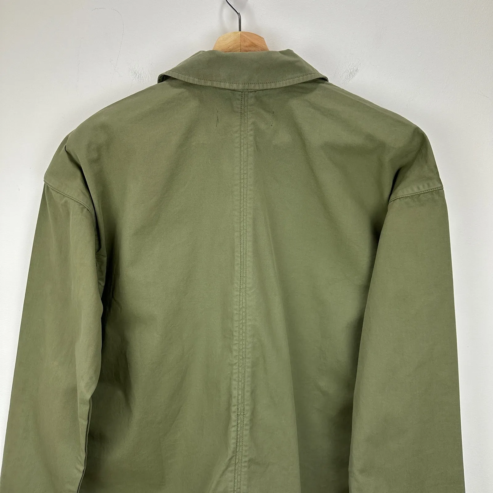 J.Crew Blazer Jacket Chino Cotton Oversized Gold Buttons Olive Green XS NWT - Image 10