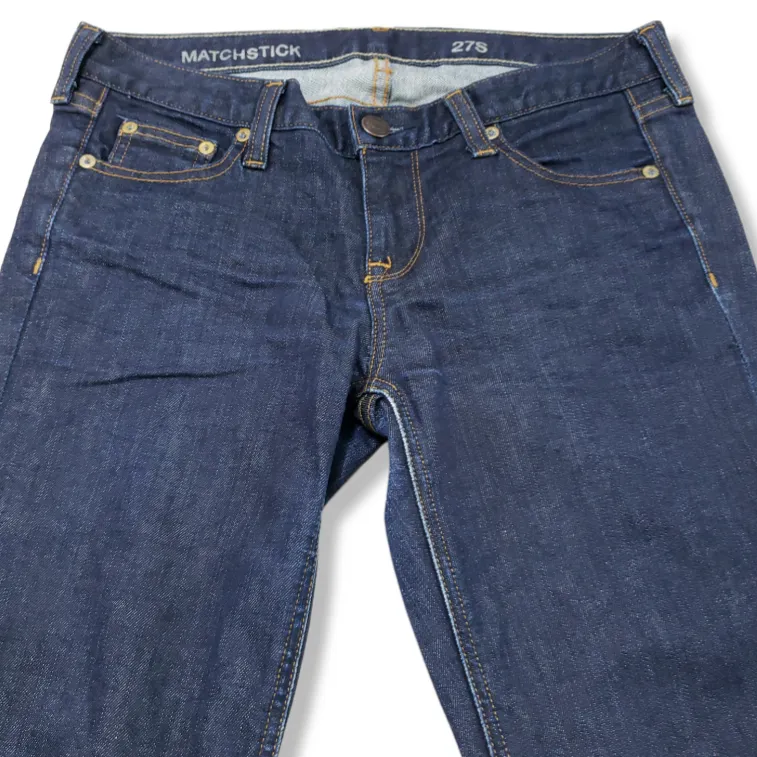 J.Crew  Jeans Size 27S Matchstick Straight Leg Jeans Stretch Blue Denim Pants Women's Jeans Low Rise  - Image 3
