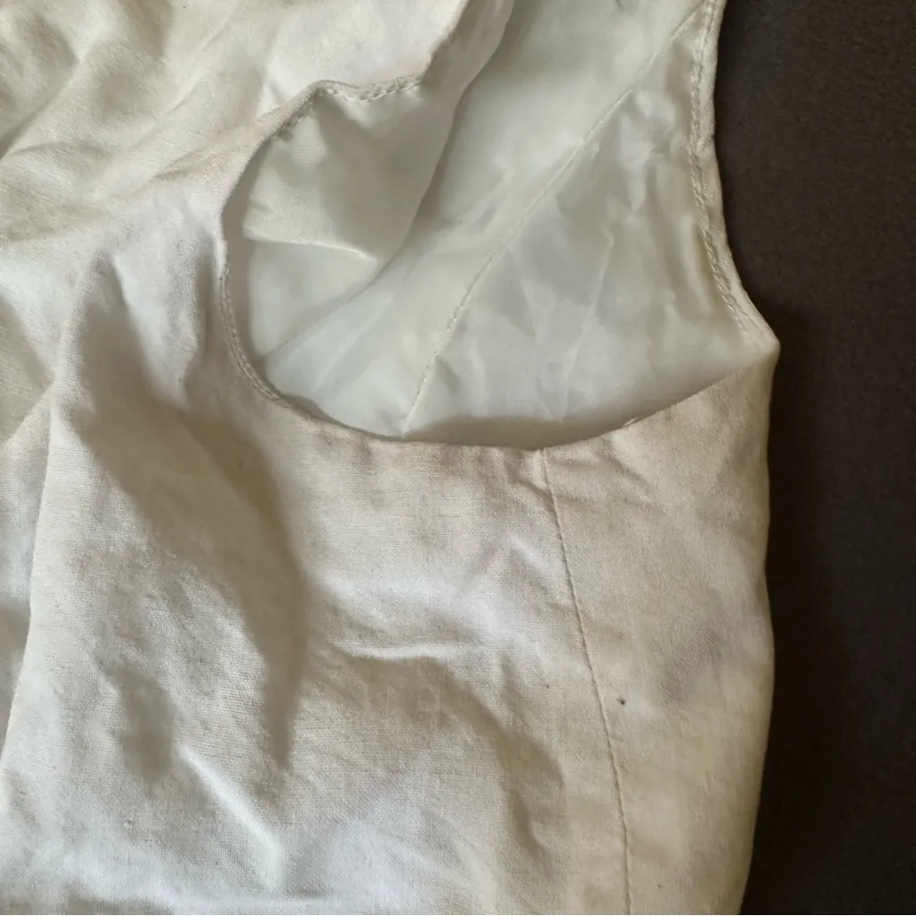 Emerson Lang White Fitted Vest Top Size L - Image 4