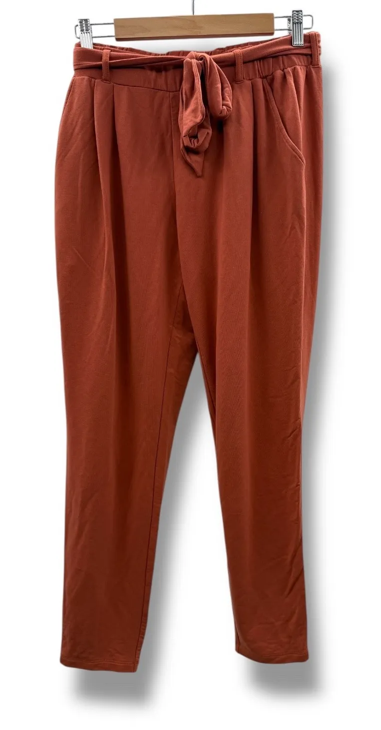 Garnet Hill Easy Everyday Knit Pants Women's Small Rust Pull On Trousers Casual - Image 1