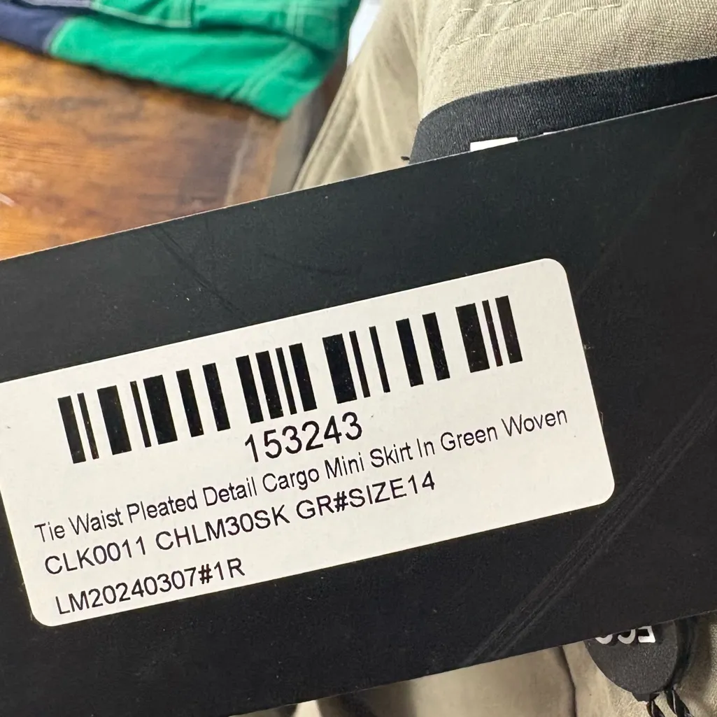 Ego Green Cargo Mini Skirt‎ Size 10 - Image 6