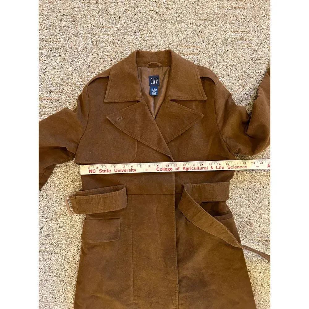 Brown Vintage Gap Trench Coat - Image 4